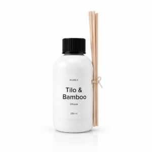 difusor de aroma de varillas tilo bamboo 250 ml con rattan